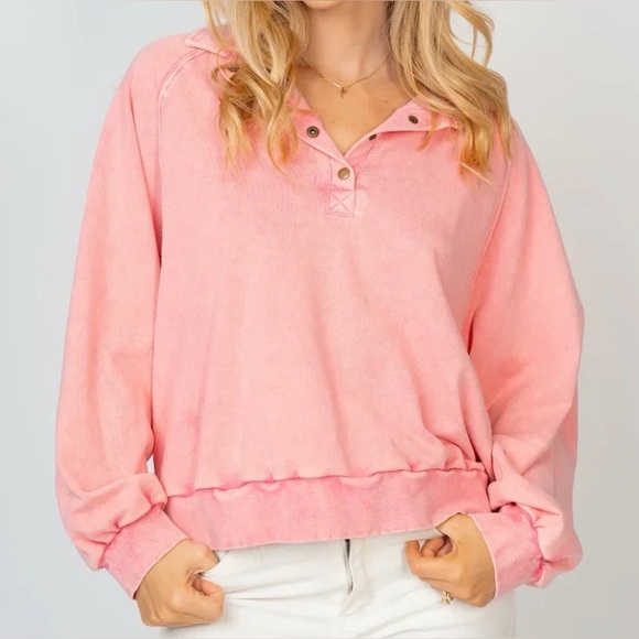 white birch Tops - #166 white birch Pink Washed Pullover Hoodie Sweatshirt Sz 2X NWT
